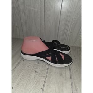 Clarks Cloudsteppers Mira Isle Slide Sandal Size 9.5 Black Comfort Shoes